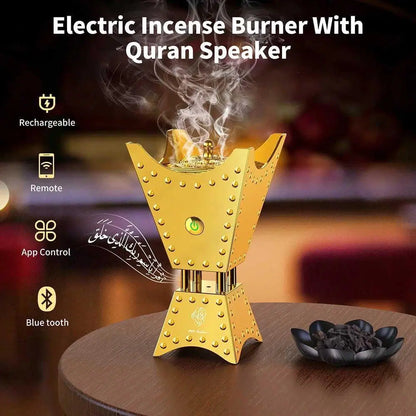 Bakhoor Arabic Electric Incense Oud Burner with Full Quran Muslim Speaker – SQ-668